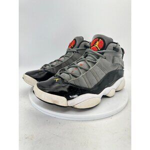 Nike Jordan 6 Rings Men Size 9 Sneaker Shoes Smoke Gray Black Red 322992-022